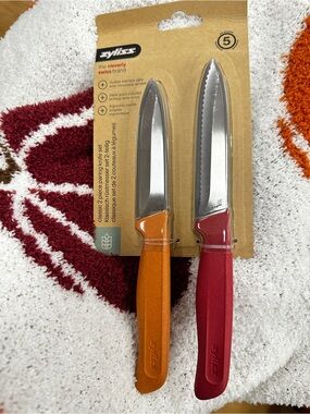 2-Piece Paring Knife Set - Orange & Red